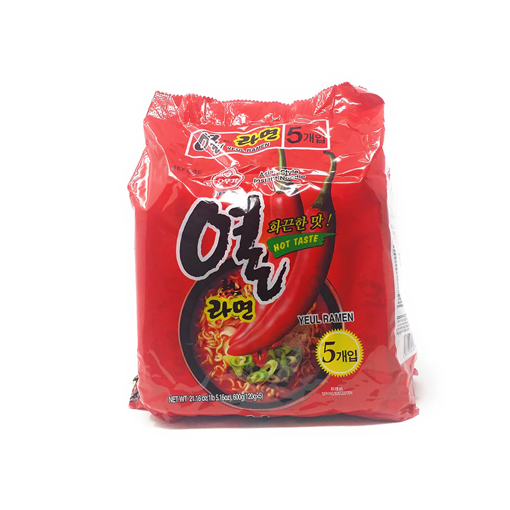 Ottogi Yeul Ramen 4.23oz x 5, 오뚜기 열라면 120g x 5 - Image 4
