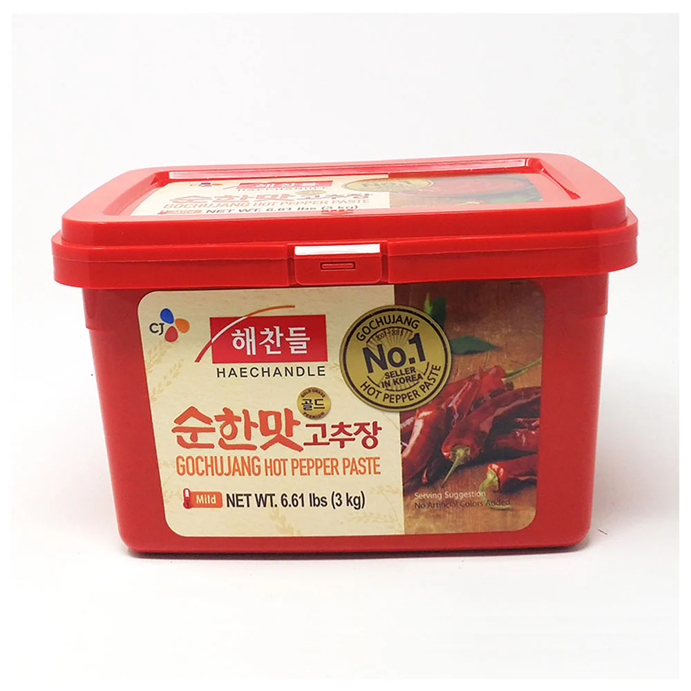 CJ Gochujang Hot Pepper Paste Mild 6.6Lb 해찬들 순한맛 고추장 3kg