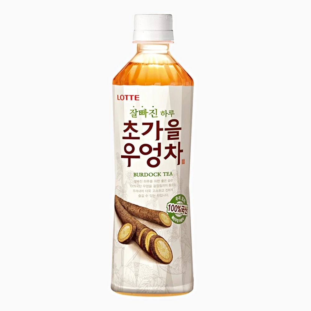 Lotte Burdock Tea 16.9fl.oz, 롯데 초가을 우엉차 500ml