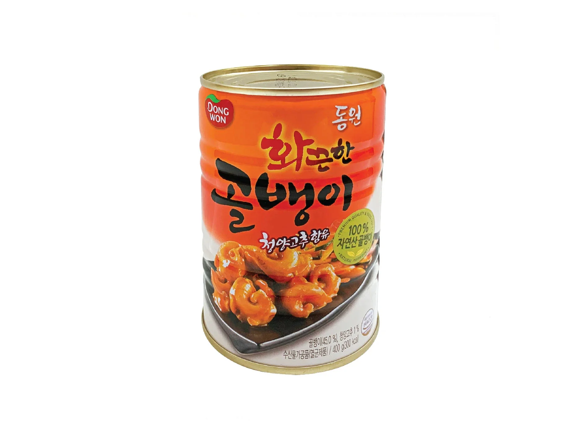 Dongwon Canned Whelk Hot 14.11oz 동원 화끈한 골뱅이 400g