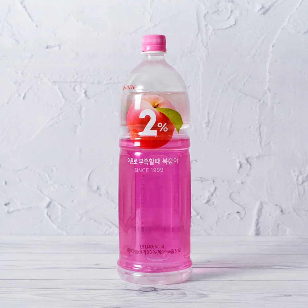 Lotte 2% Peach 52.9fl.oz, 롯데 이프로 부족할때 복숭아 1.5L - Image 2