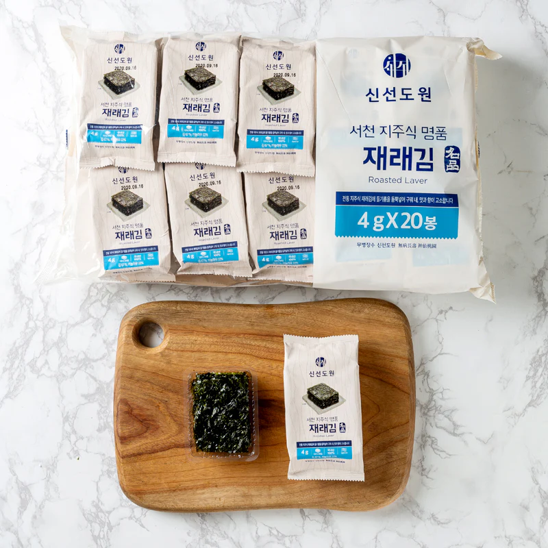 Shinsundowon Roasted Laver 0.14oz x 20, 신선도원 서천 지주식 명품 재래김 4g x 20 - Image 3