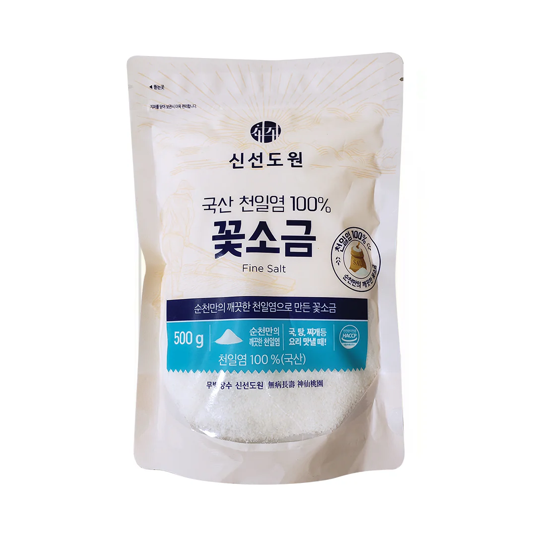 Shinsundowon Fine Salt 17.63oz, 신선도원 꽃소금 500g