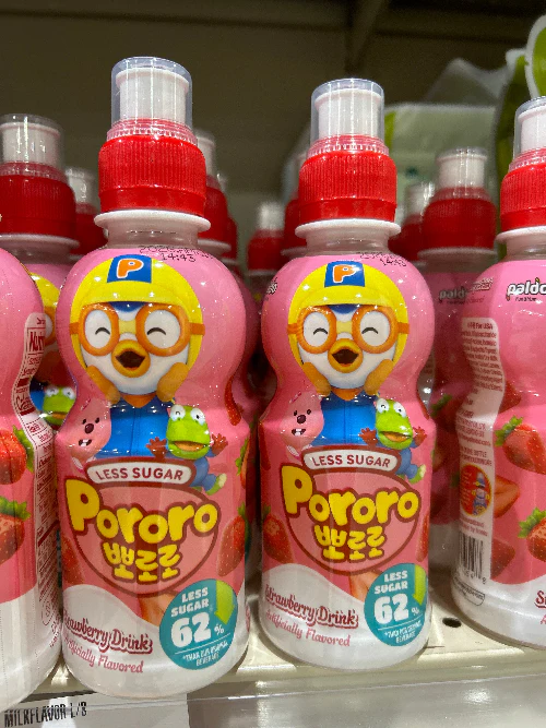 DRINK PORORO STRAWBERRY FLAVOR , 뽀로로 딸기맛 저당  235ml
